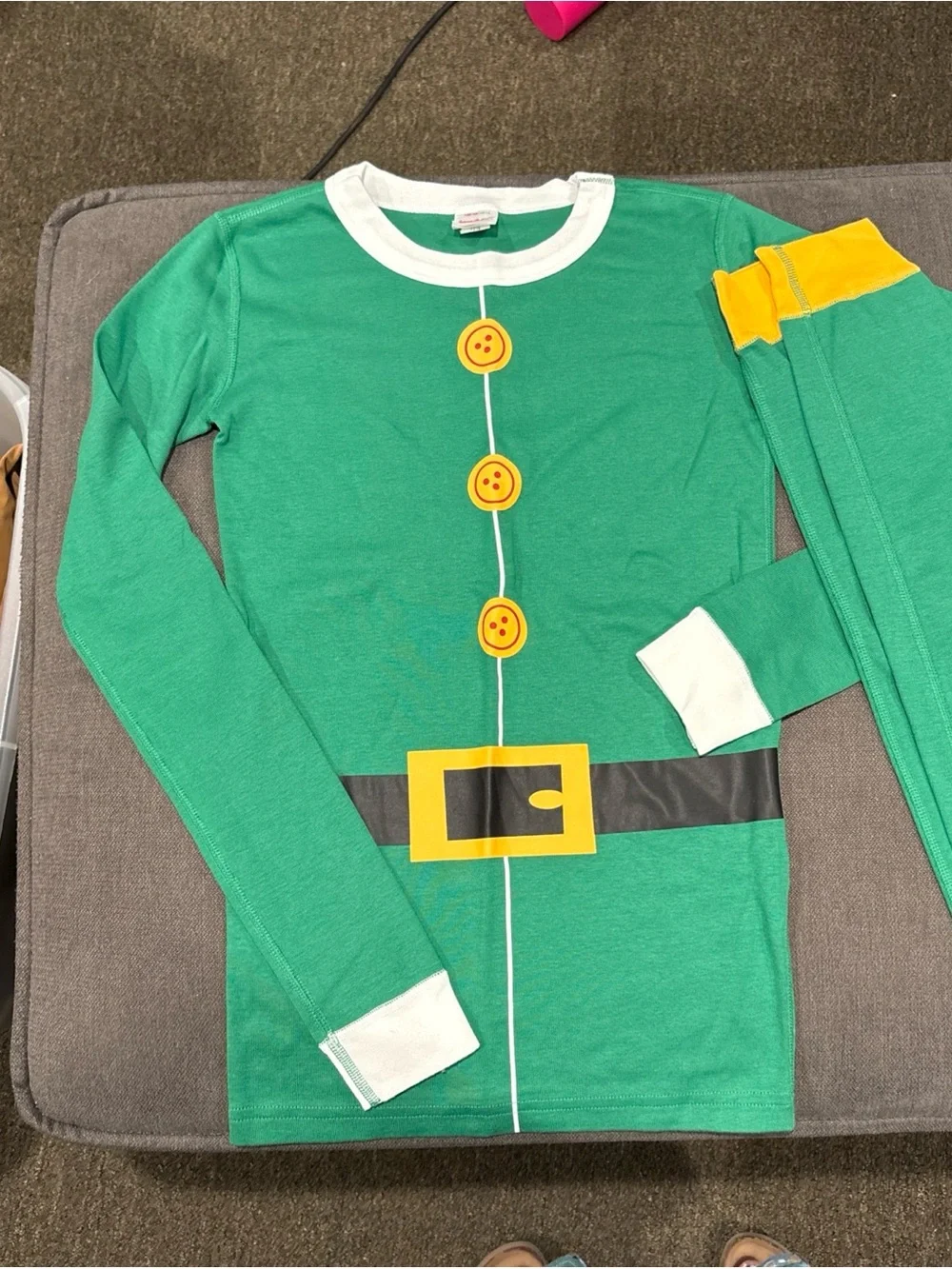 Hanna Andersson Green & Yellow Elf-Inspired Kids Pajama Set